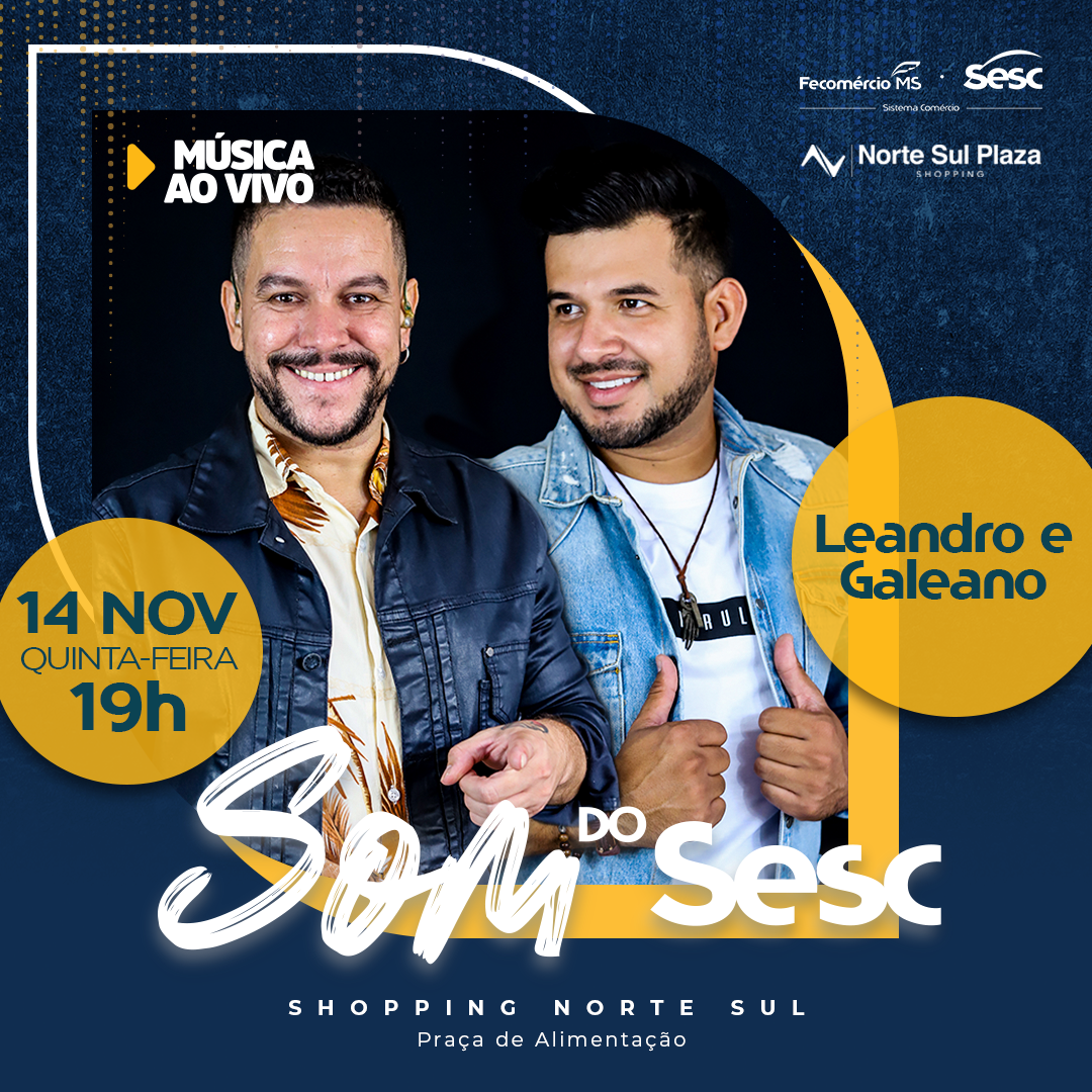 Corumbaenses Leandro e Galeano se apresentam no Som do Sesc